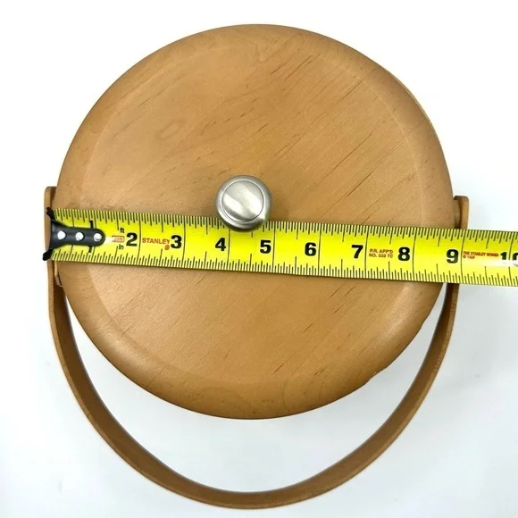 Longaberger Basket Ice Bucket 2003 Insulated With Wood Lid Top Handle Vintage - Picture 13 of 14